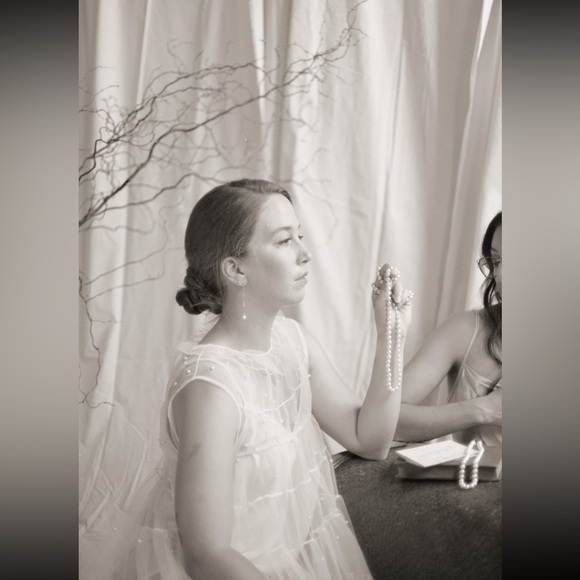 UNTAMED PETALS | Bridal pearl tulle gown | Untamed Petals pearl tulle gown - Picture 7 of 8